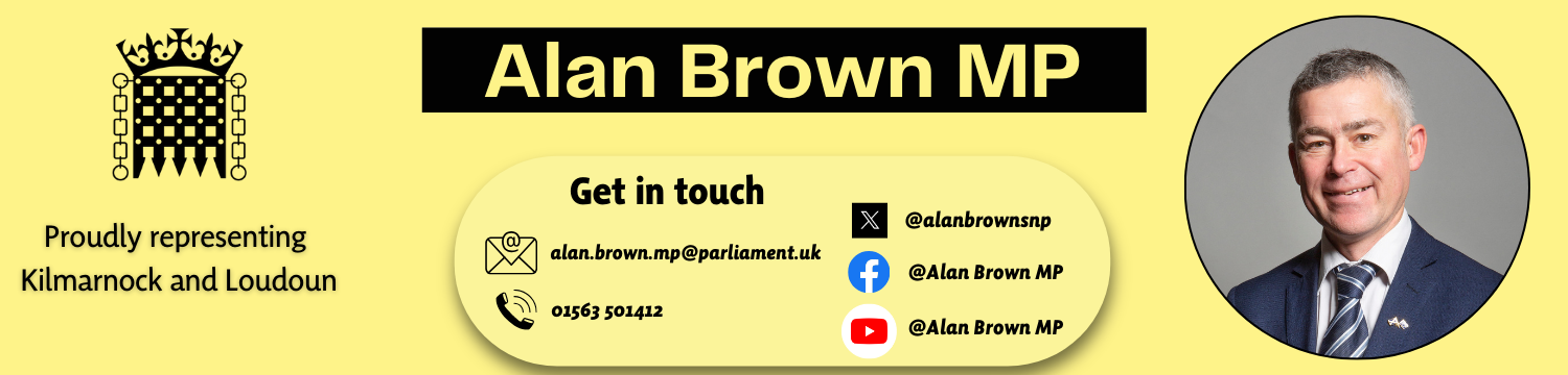 Alan Brown MP for Kilmarnock and Loudoun