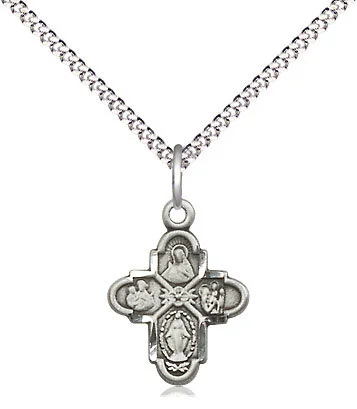 Dainty 4 Way Crucifix Necklace B Unique Catholic Jewelry Telos Art