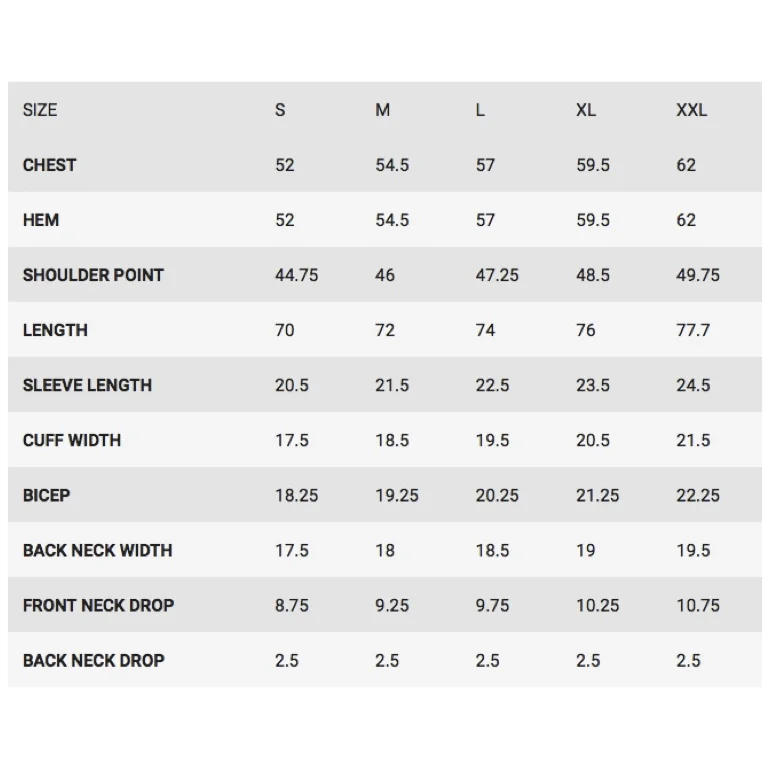 Boss Size Chart