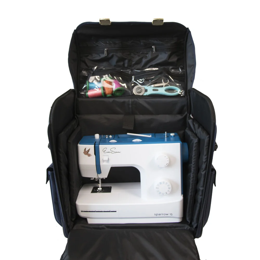 sewing machine tote with wheels