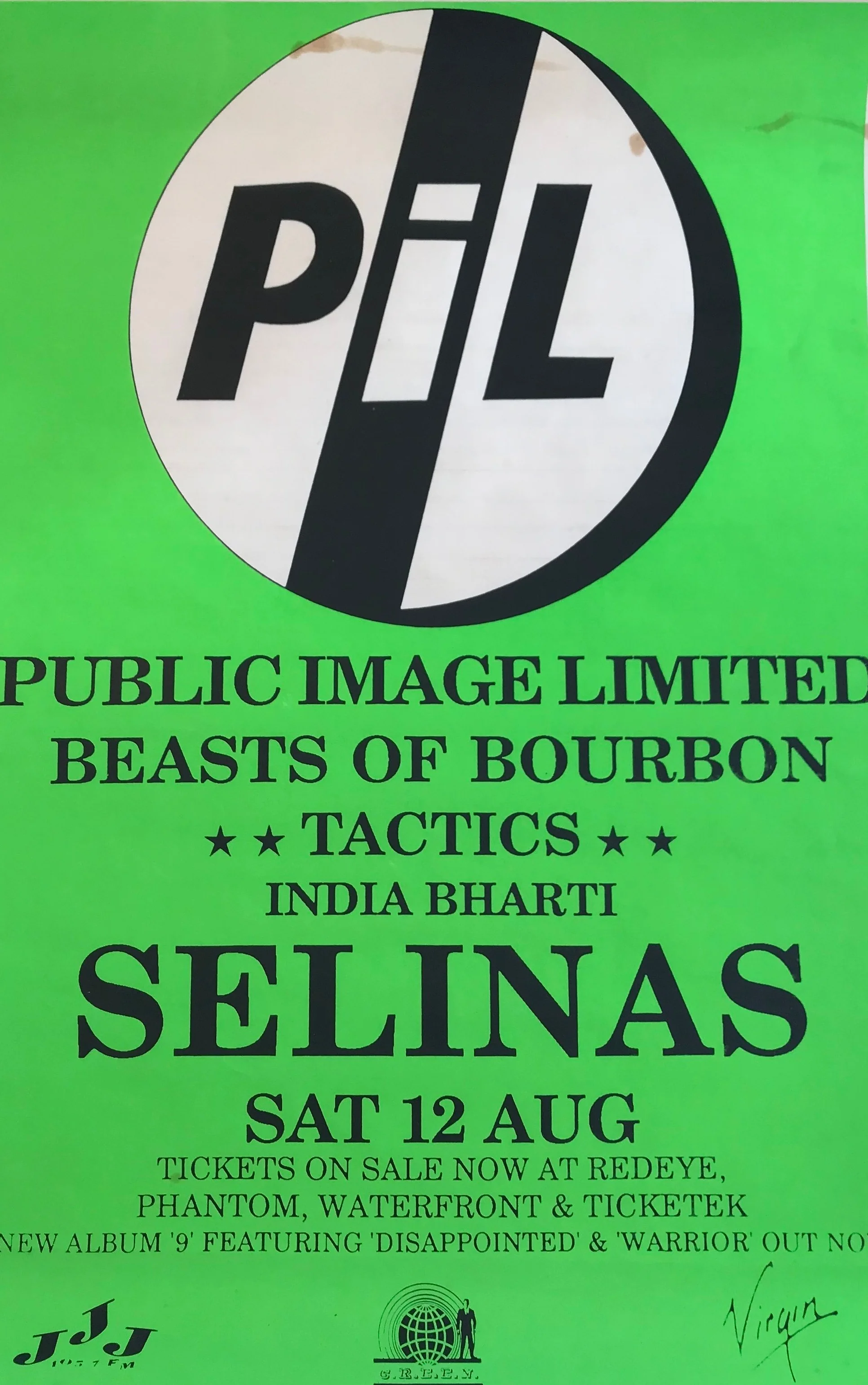 ひし型 『PIL パブリックイメージリミテッド』1986年ドイツ公演