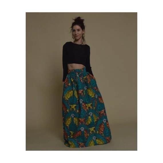 high waist maxi dress