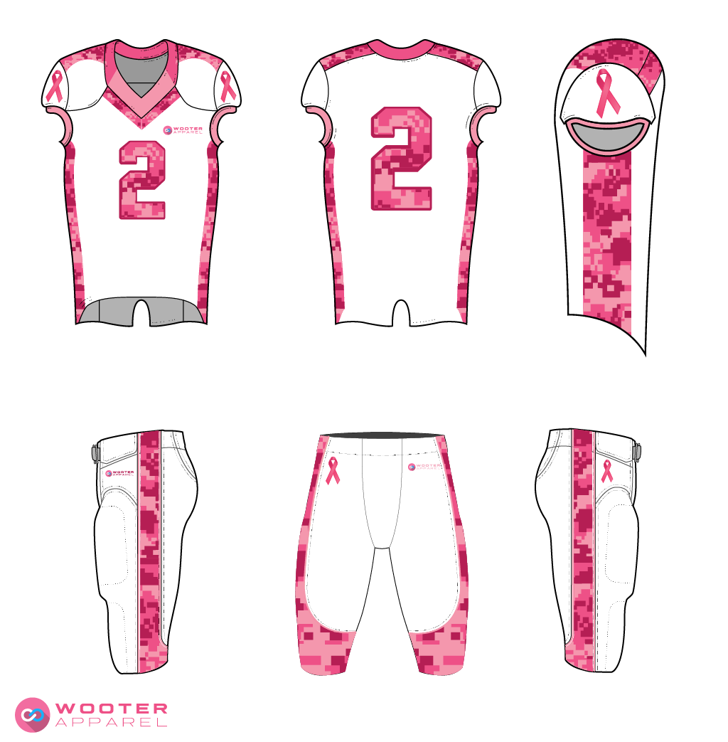 pink football jersey breast cancer