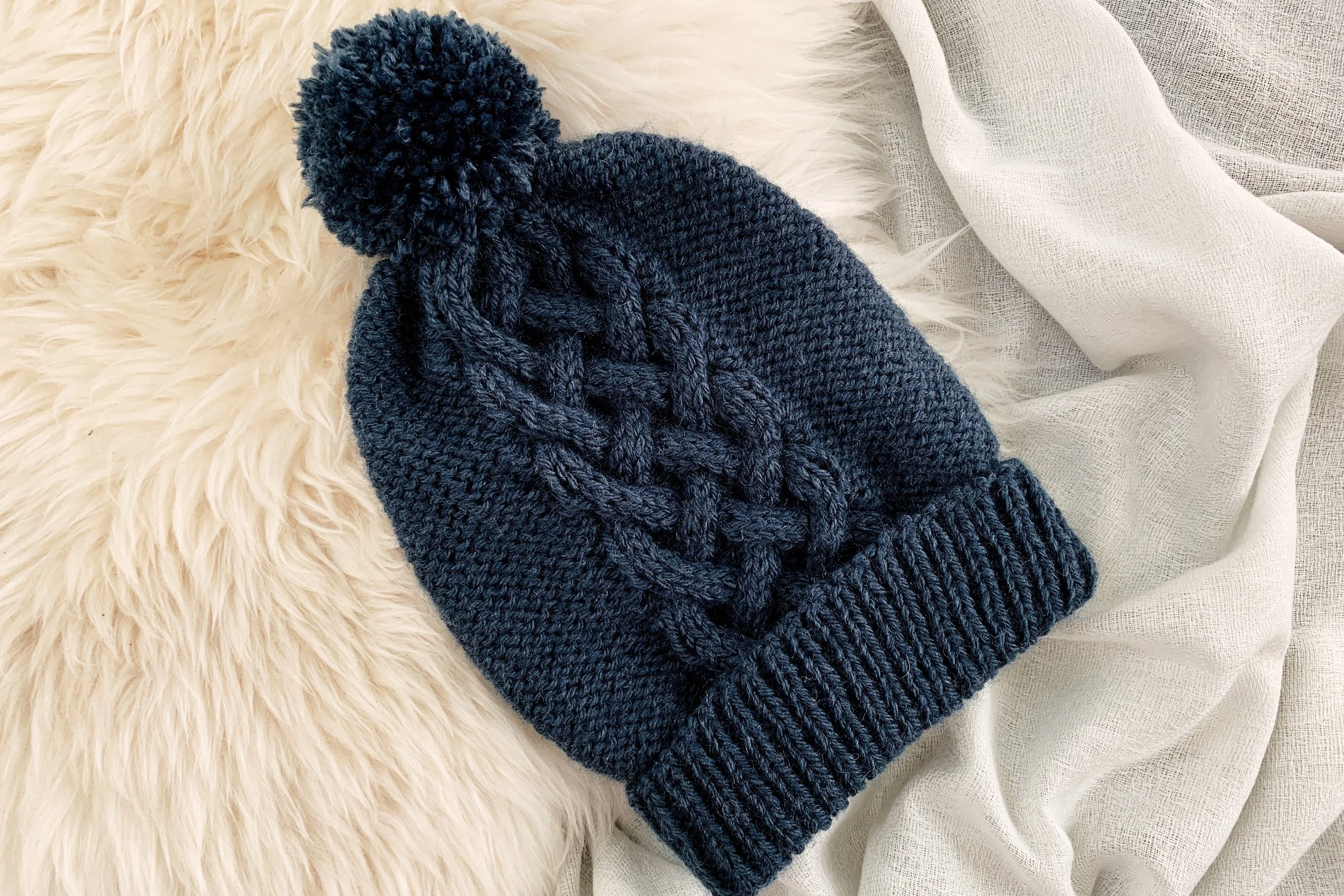 cable knit hat pattern