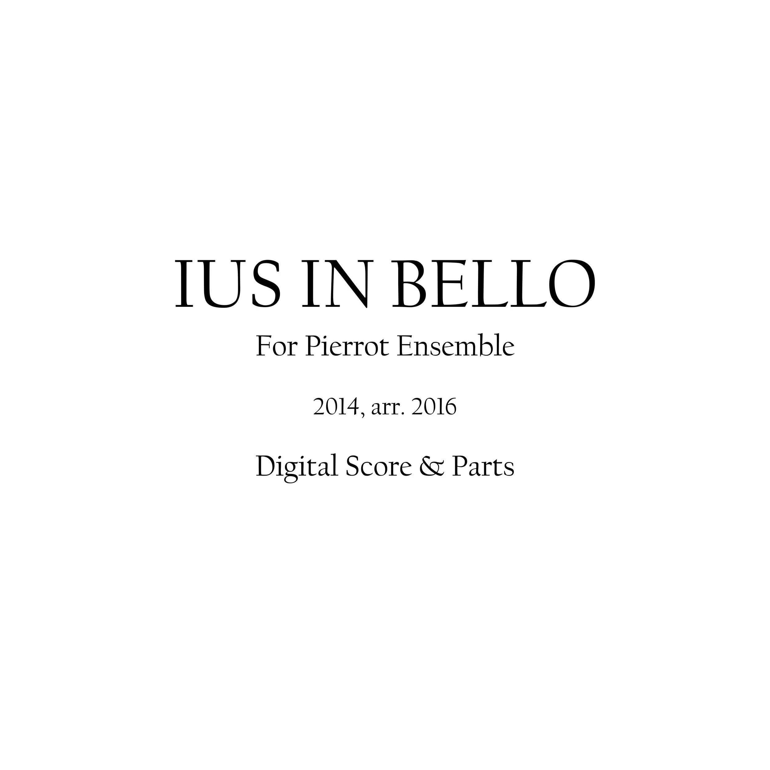 Ius In Bello Pierrot Ensemble 2016 Digital Score Parts Carolina Heredia