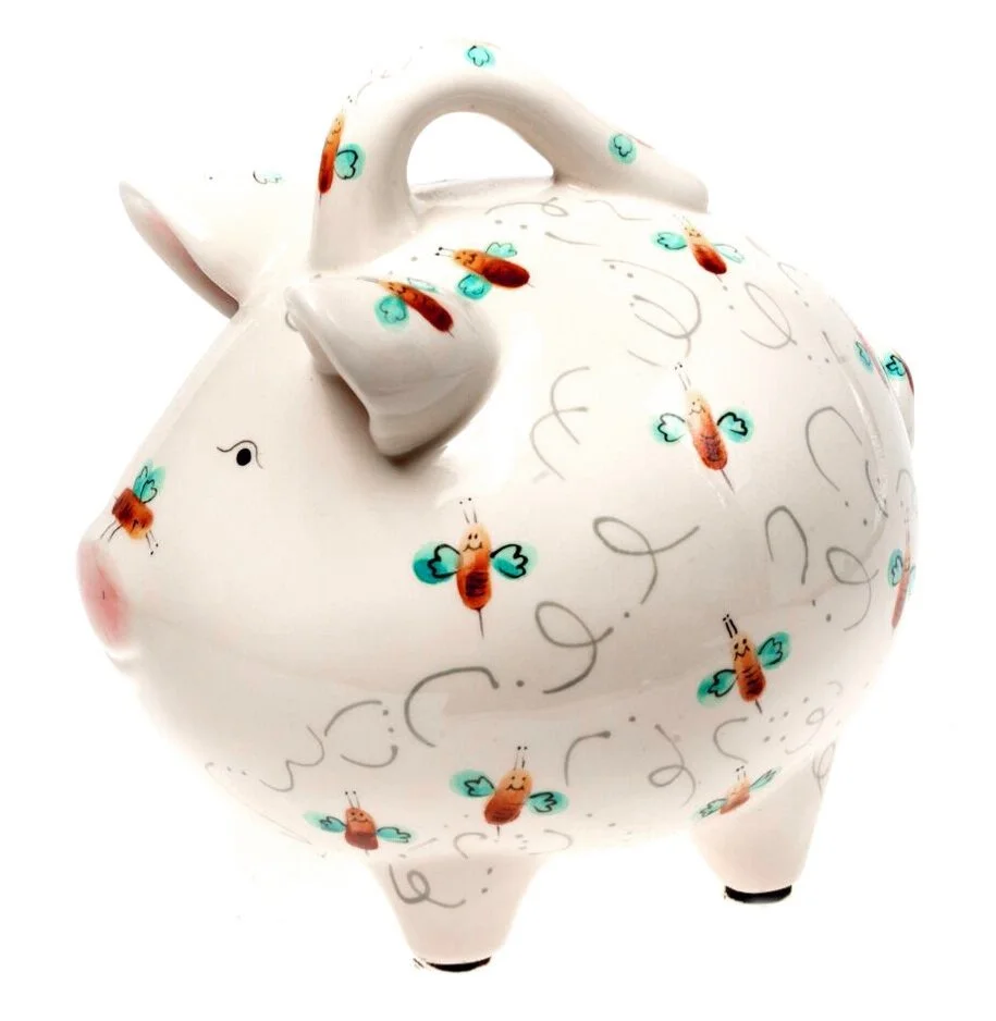 Blue Bees Piggy Bank — PiggyBank Express