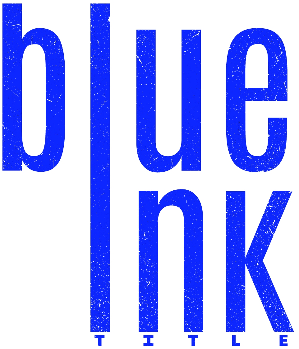 blue ink title