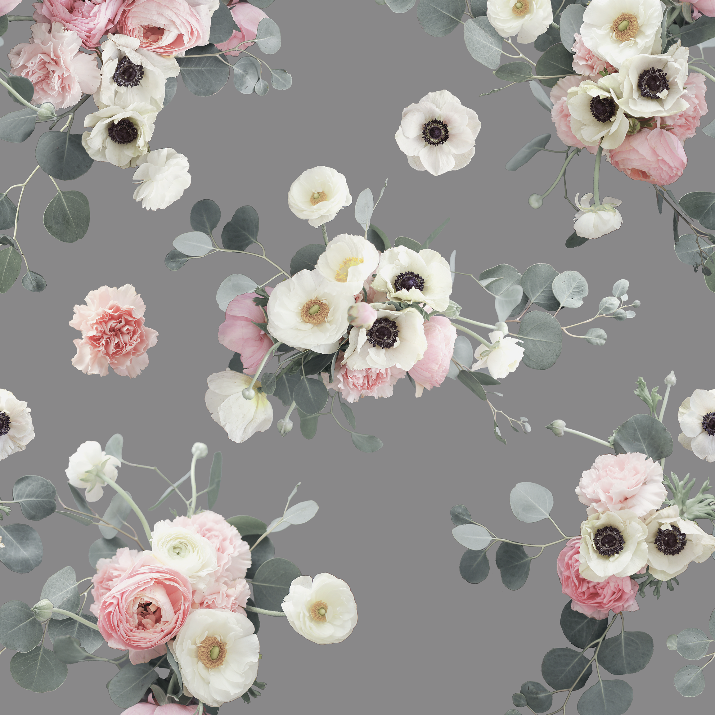 Pre-Pasted Martha Off-White & Pink Floral Trail Wallpaper FD66319 Fine Décor 