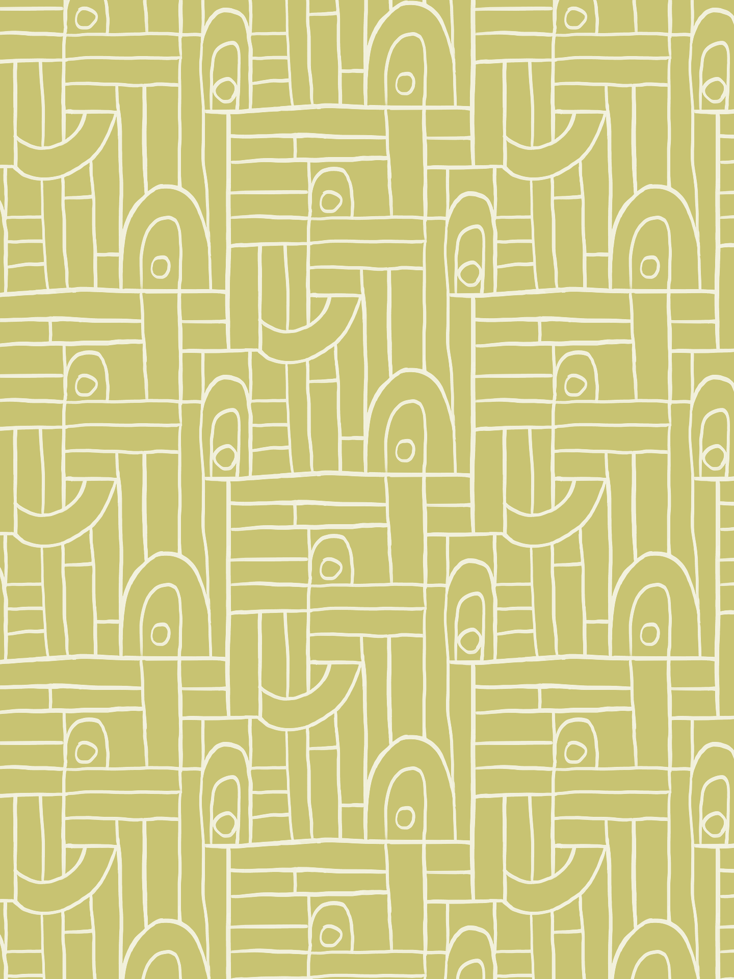 Deco Tile Removable Fabric Wallpaper - Peel and Stick! Off-white  background, multiple options — SAMANTHA SANTANA