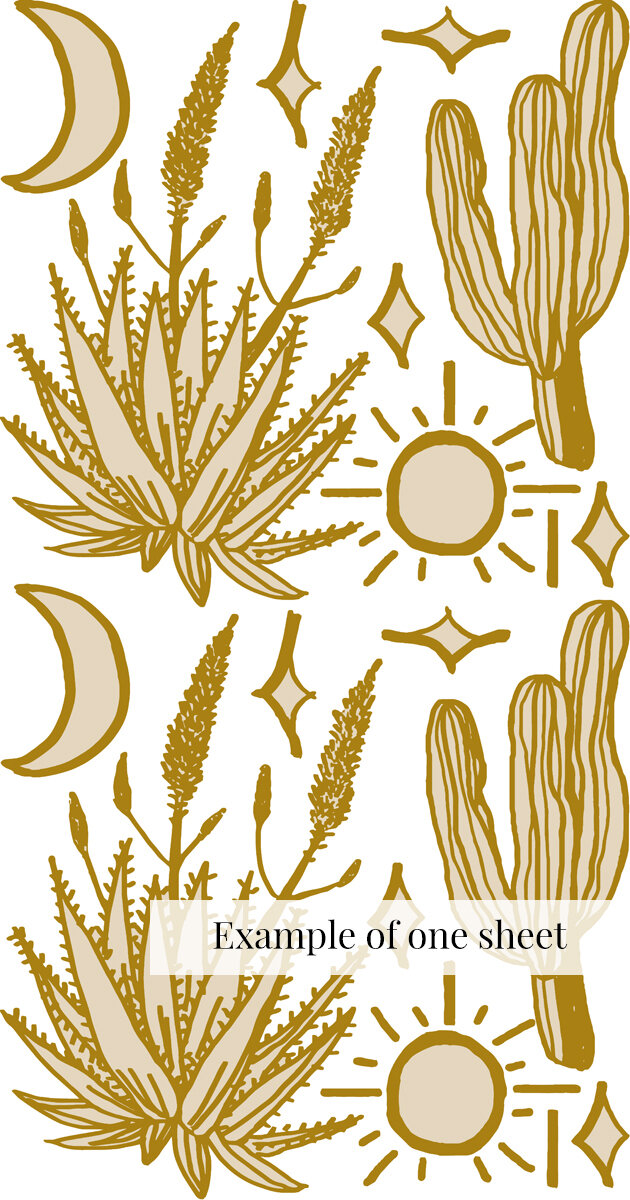 Desert Gold Cactus Contact Paper