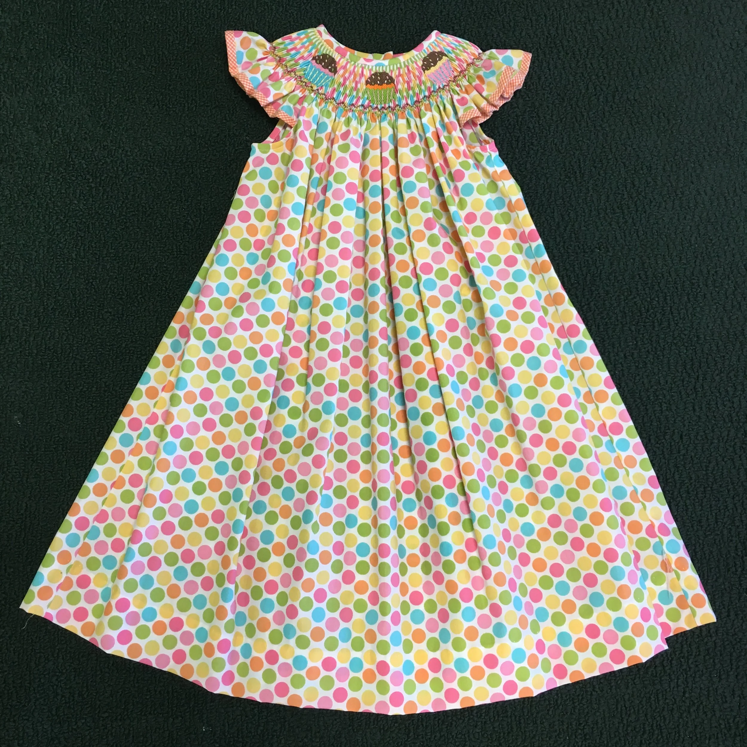 cupcake smocked dress