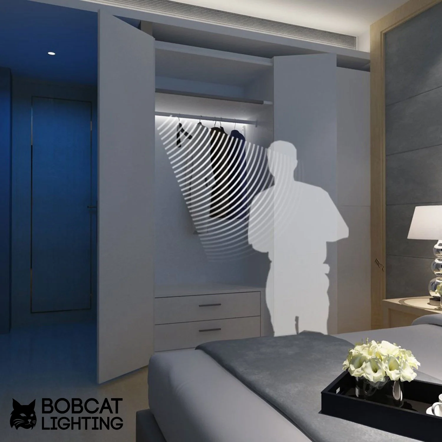 Under Cabinet Led Strip Lighting Battery Powered Motion Sensing
