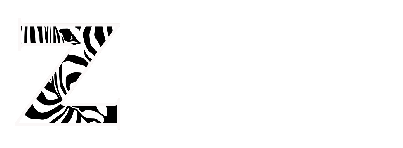 A logo of the Zebra Network with a huge zebra-colored Z.