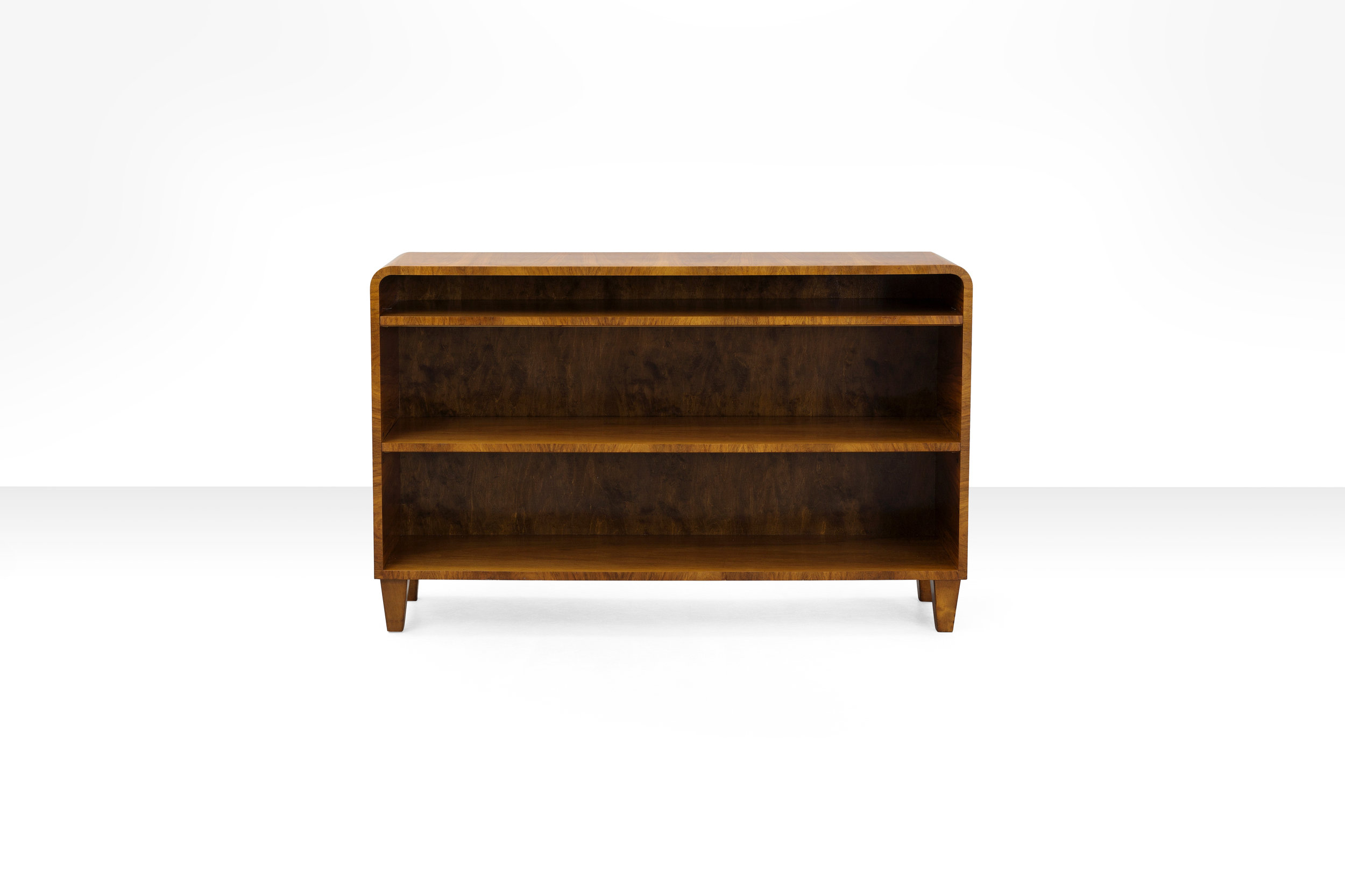 Walnut Veneered Bookcase By Svenska Mobelindustrierna Sweden Ca