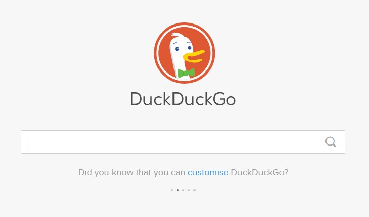 是否担心Google跟踪您的每次搜索? 鸭鸭去不收集任何个人信息。