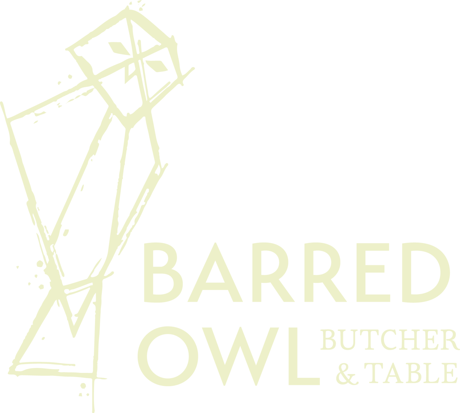 Barred Owl Butcher & Table