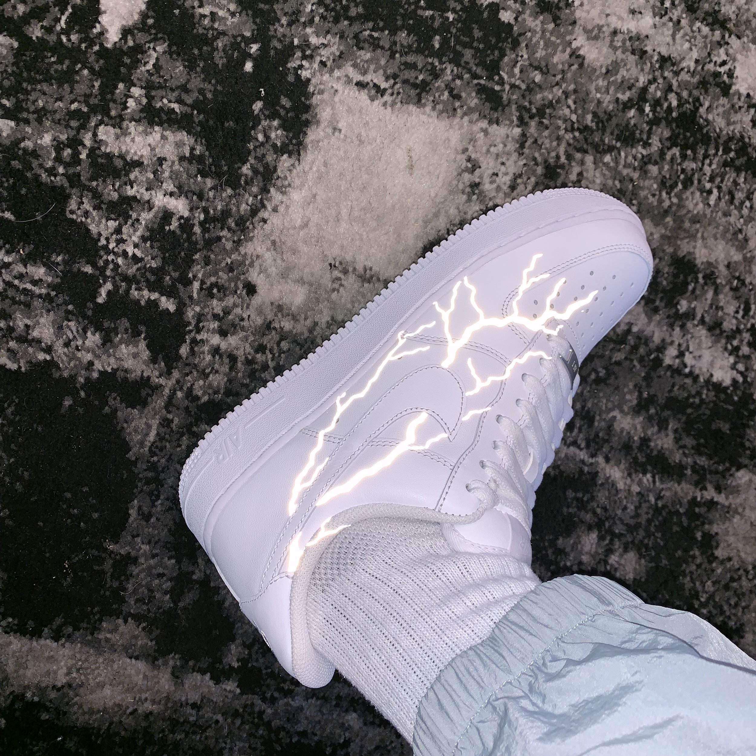 customized air force 1 reflective lighting
