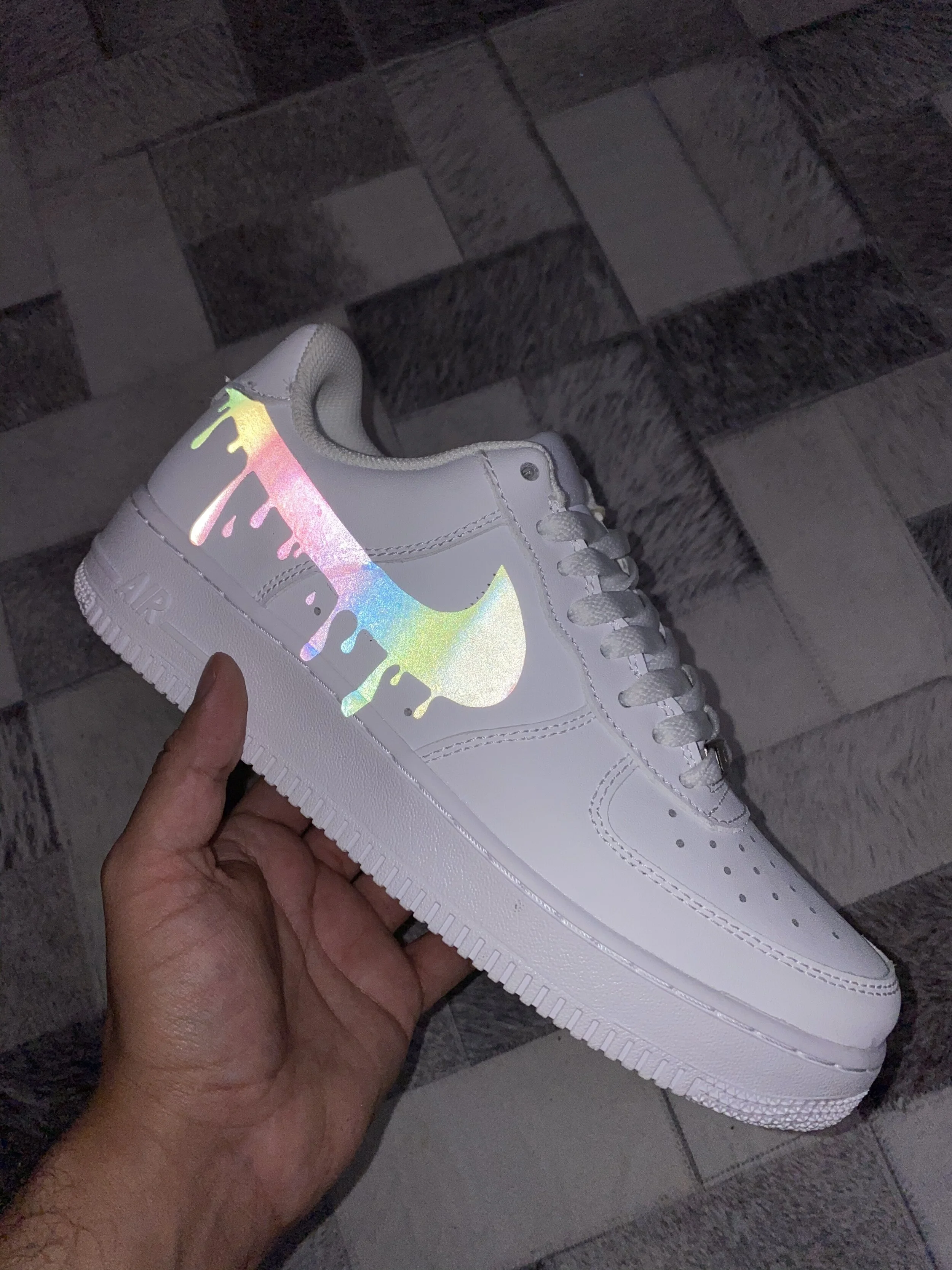 nike air force dripping swoosh