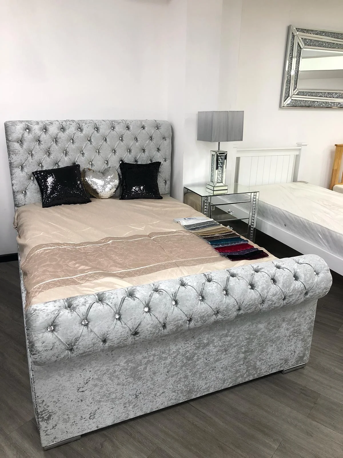 Windsor Chesterfield Sleigh Style Storage Bed — Love Living - Windsor Chesterfield Sleigh Style Storage Bed — Love Living