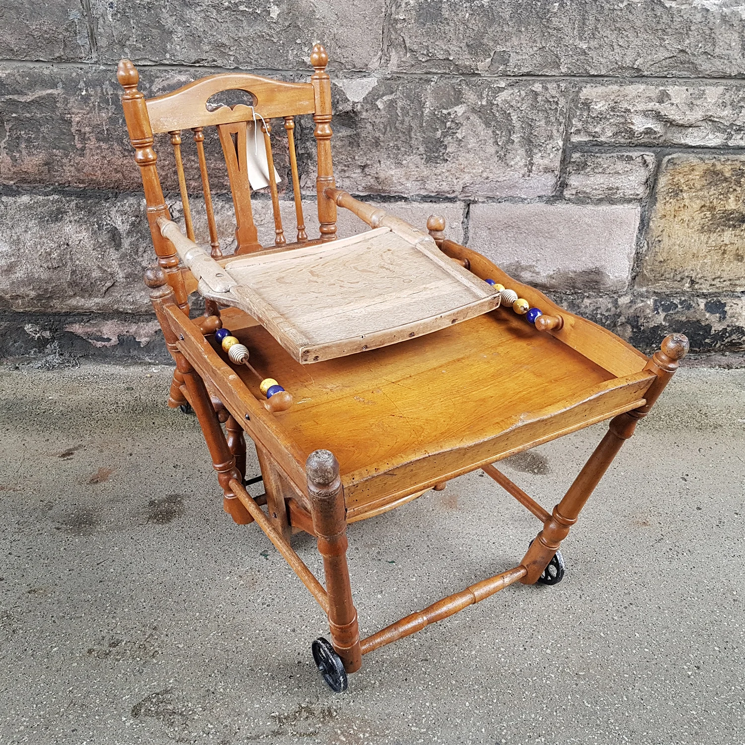 Vintage Wood High Chair Convertible Retro Wood High Chairs High Chair Vintage Wood
