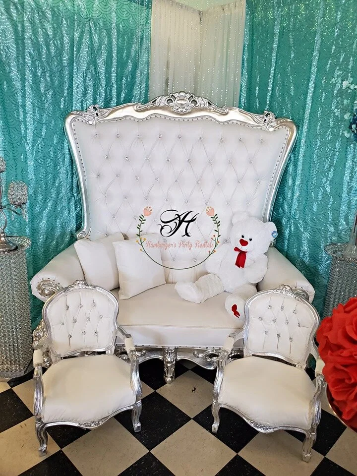 Loveseat throne chair rental hot sale