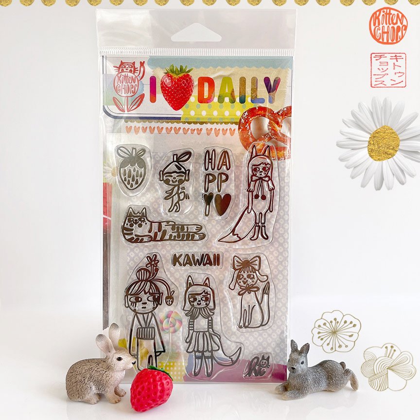 Cute Tarot Journaling Clear Stamps by Kittenchops - 5 sheets