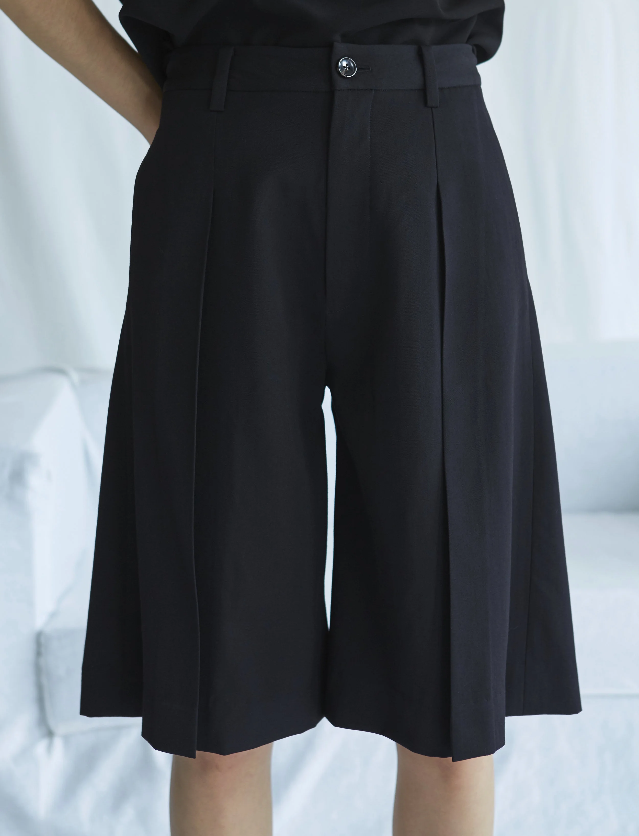ELIOT Pleated Wool Culottes — A 