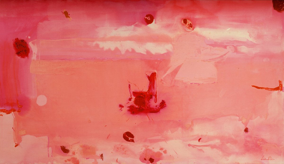 海伦·弗兰肯塔勒(Helen Frankenthaler)。 《全天候与红》,1983年
