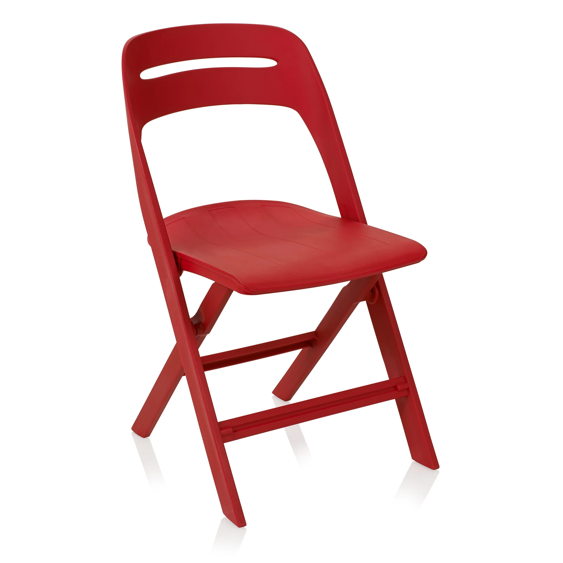 red folding chairs