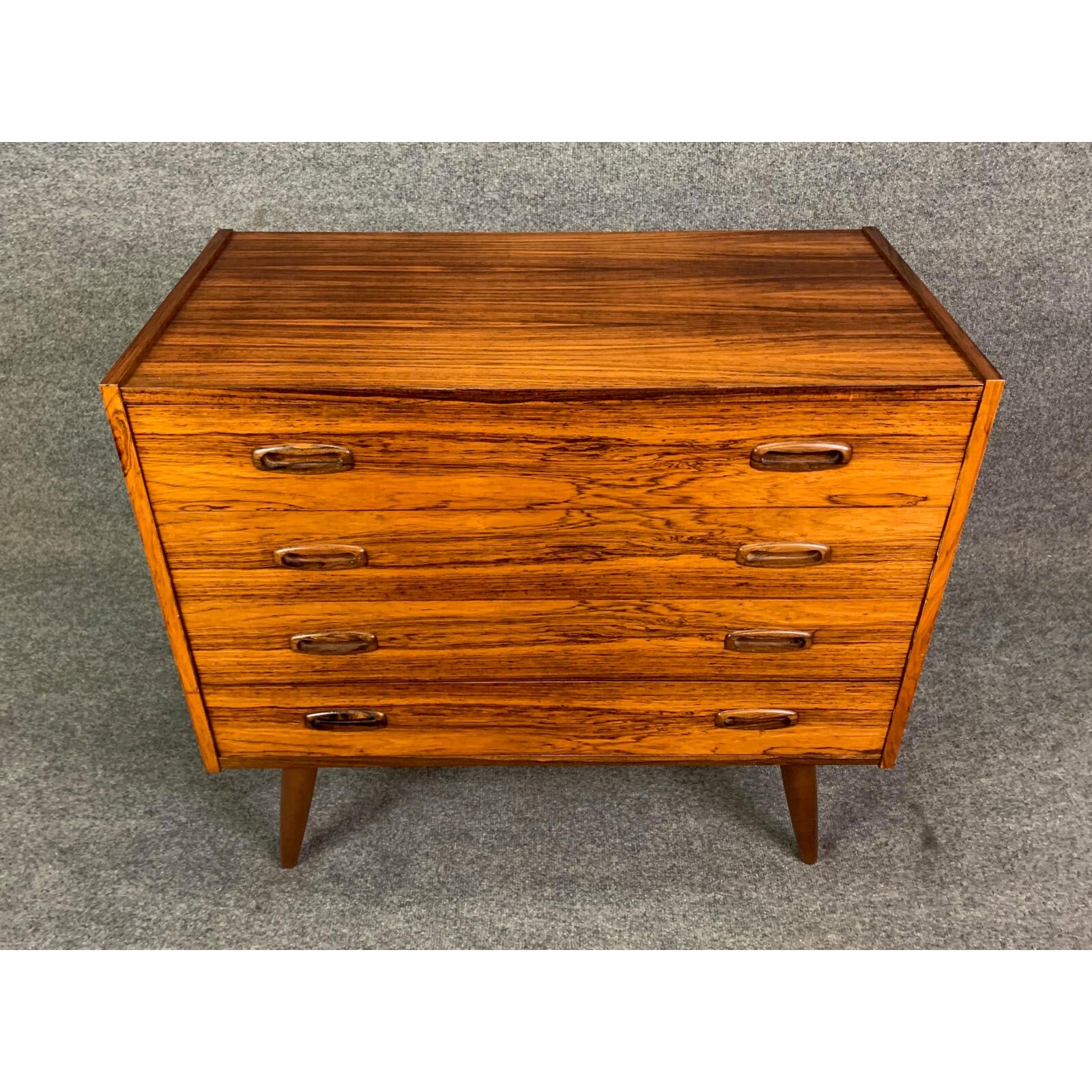 Vintage Danish Mid Century Modern Rosewood Low Boy Dresser