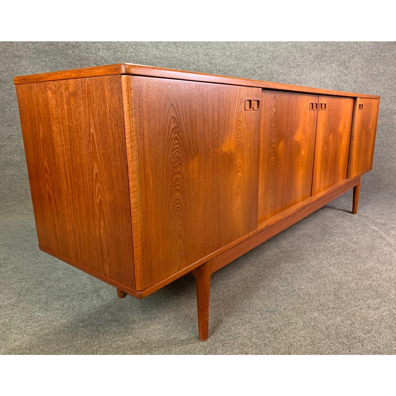 Vintage Danish Mid Century Modern Teak Credenza By Christian