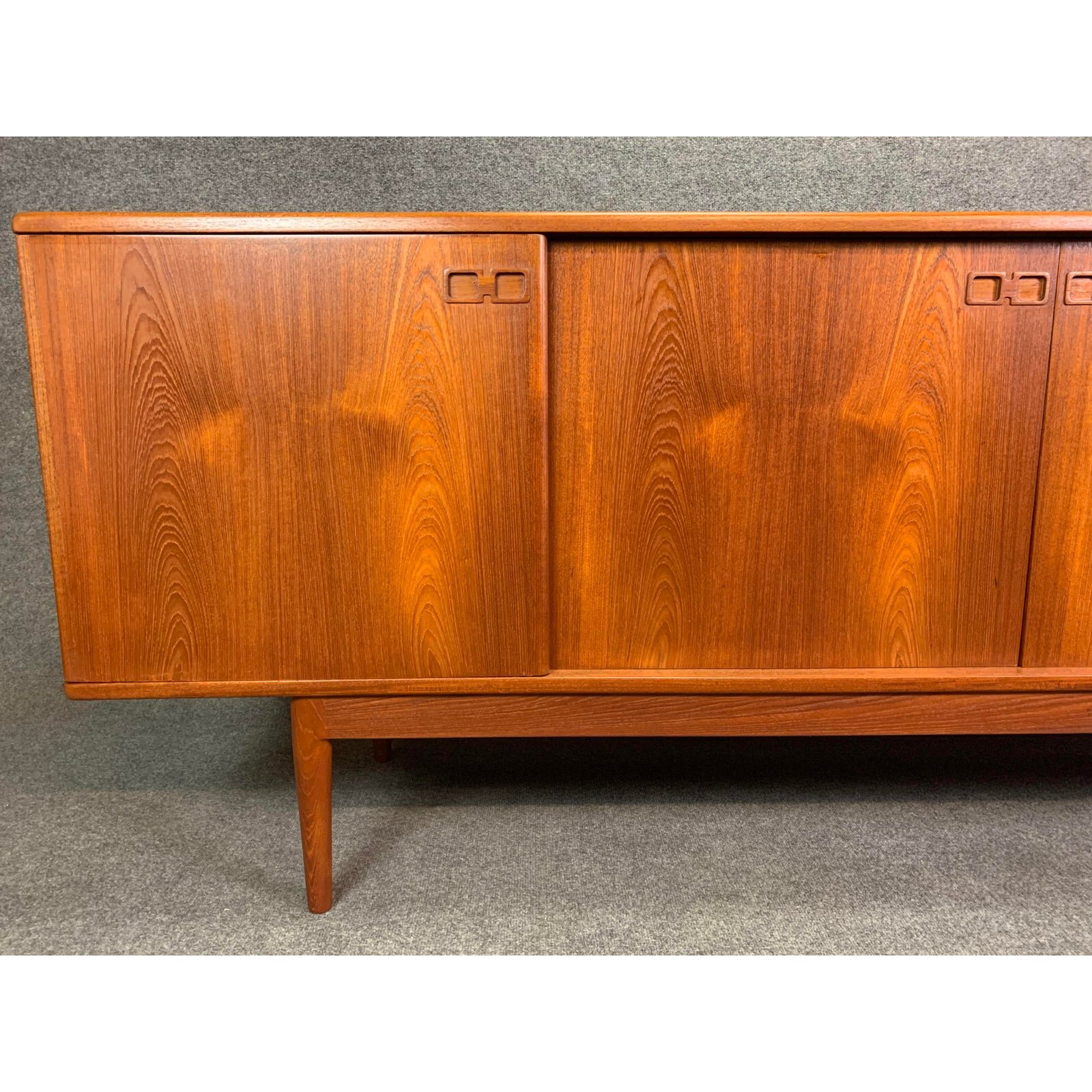 Vintage Danish Mid Century Modern Teak Credenza By Christian