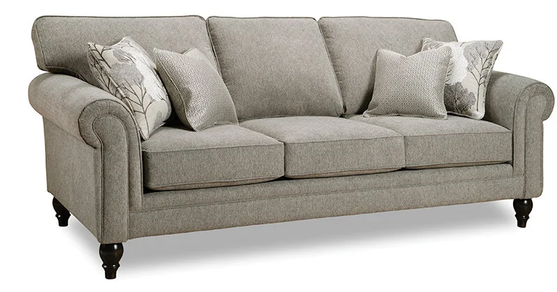 Couch with rounded arms deals