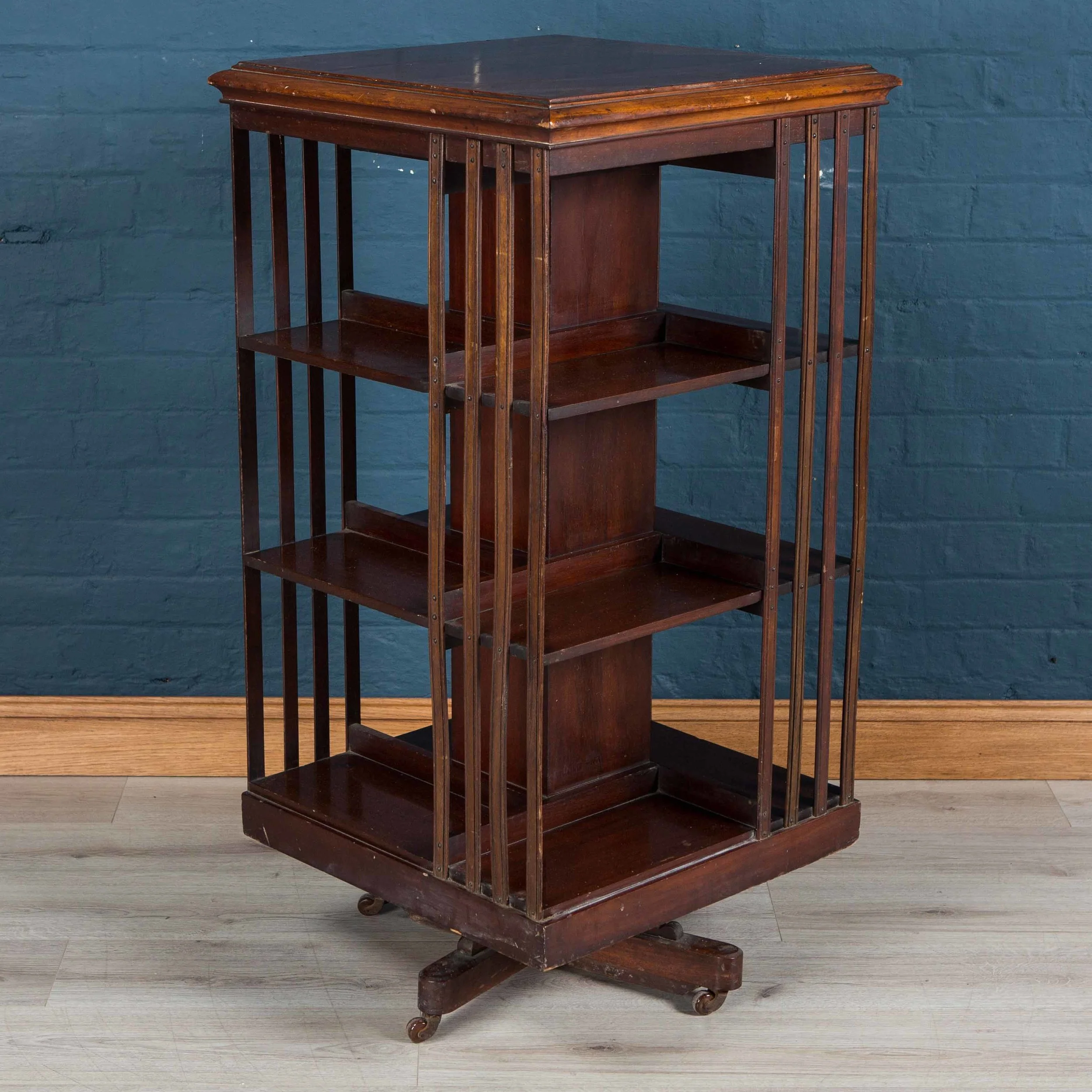 Lovely Edwardian Mahogany Revolving Bookcase Early 20th Century