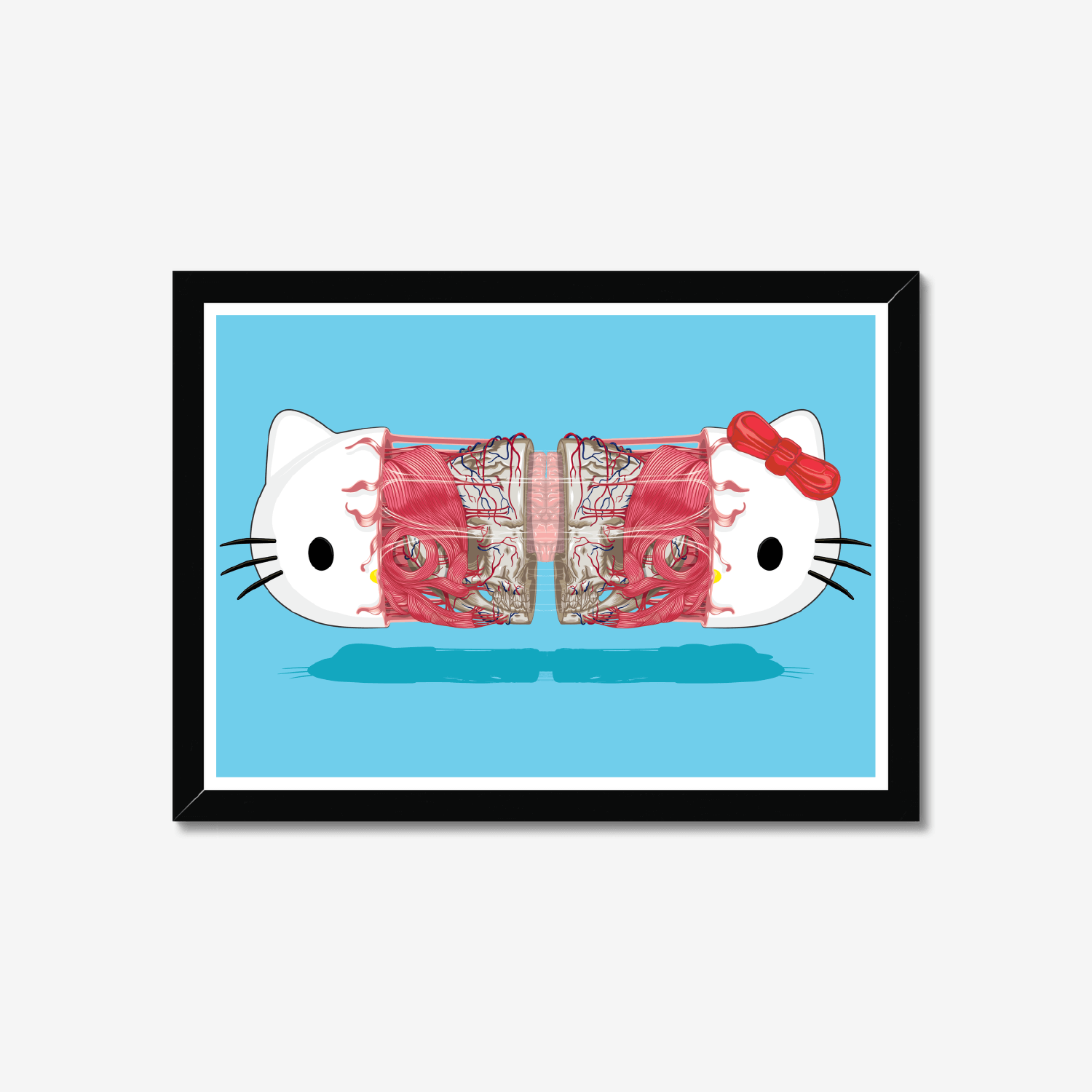 Hell No Kitty - Hello Kitty art print by Mr Nope — Nope - No