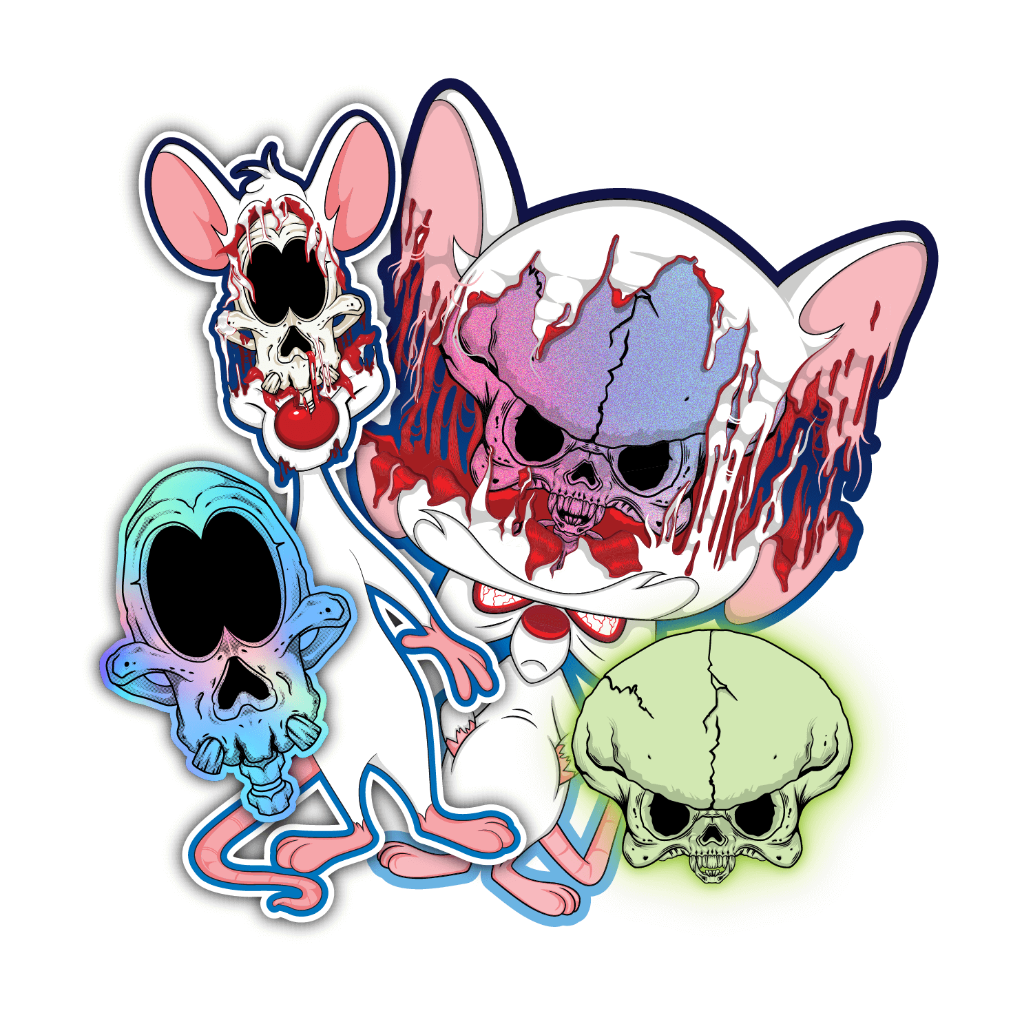 Pinky & The Brain - Kiss Cut Sticker Pack — Nope - No Ordinary People Exist