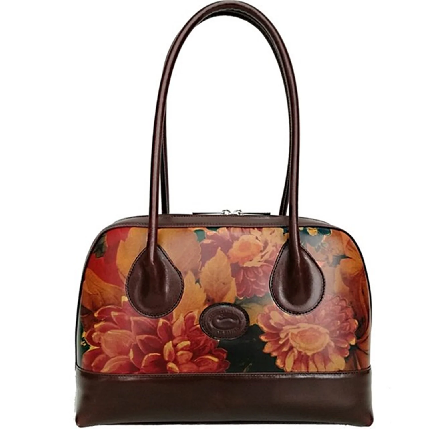 floral print leather handbags