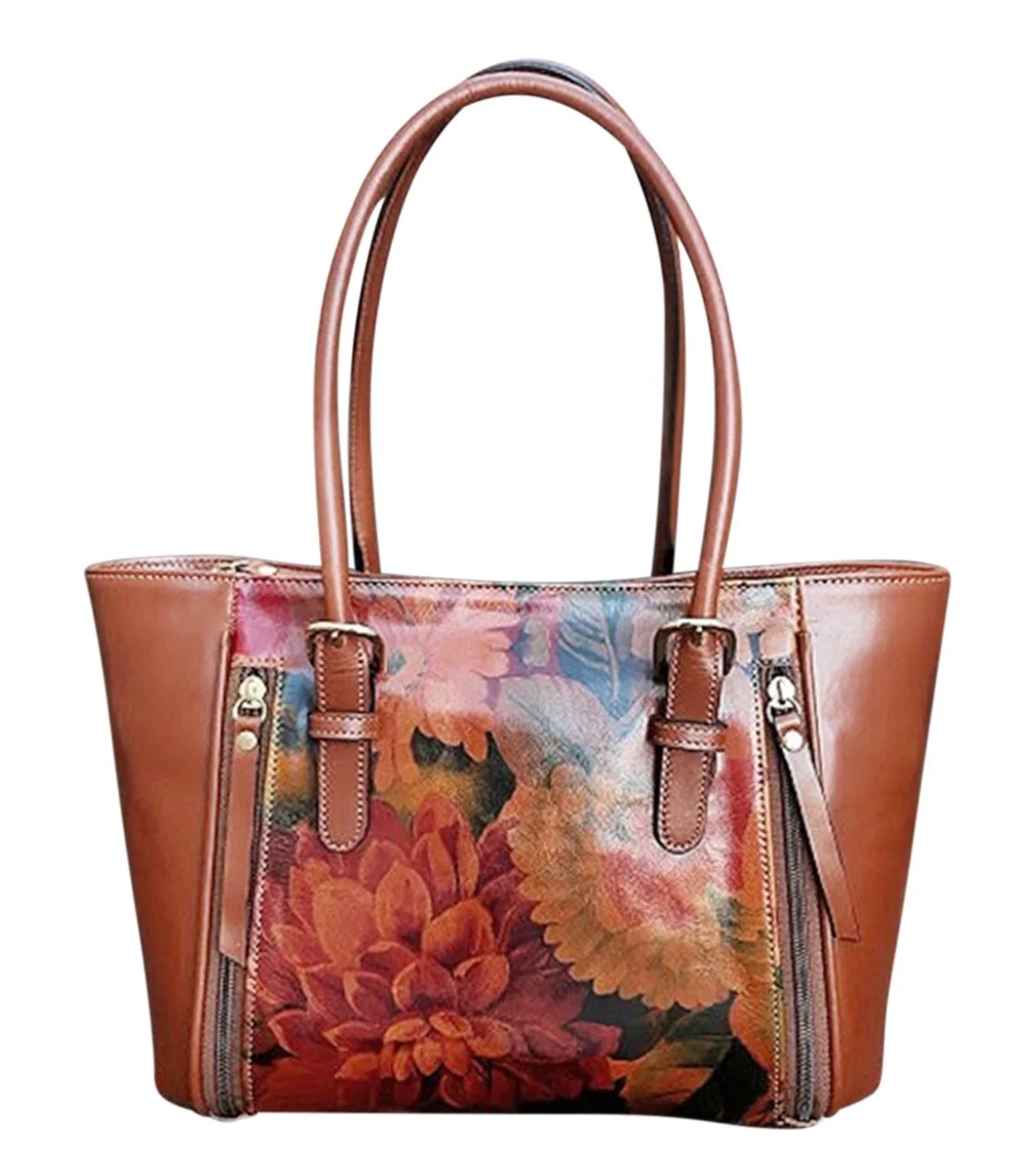 cowhide tote purse