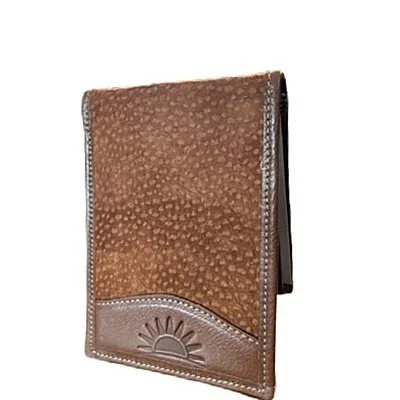 Genuine, Authentic Carpincho / Capybara Hide Men's Credit Card Wallet - Argentine Cowhide Leather Trim - Naty-NC/1720-C.Bk — Pieces Of Argentina