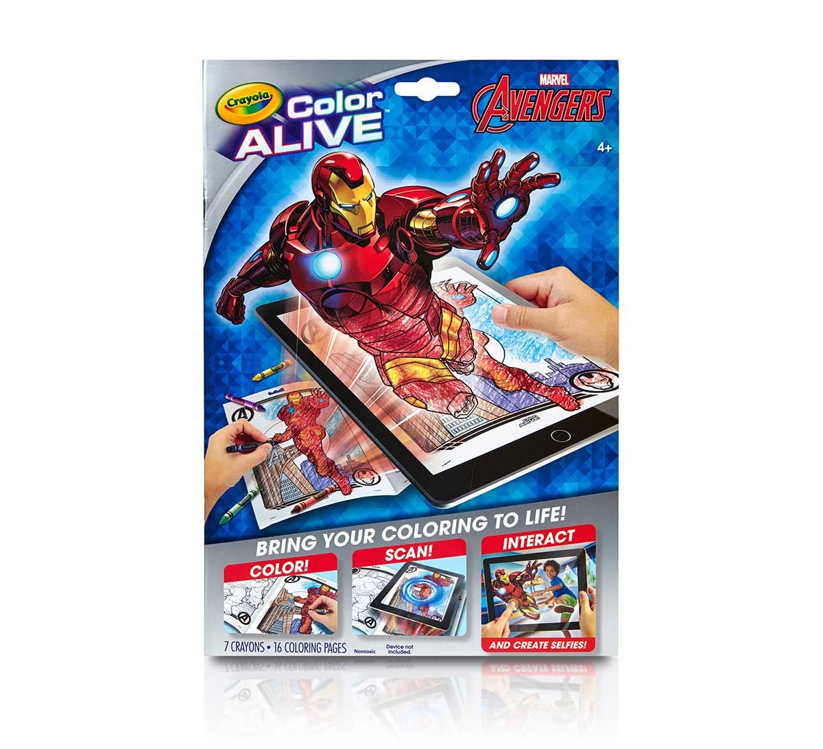 Crayola Color Alive Avengers Augmented Reality Coloring Book Iron Man Immerse Education