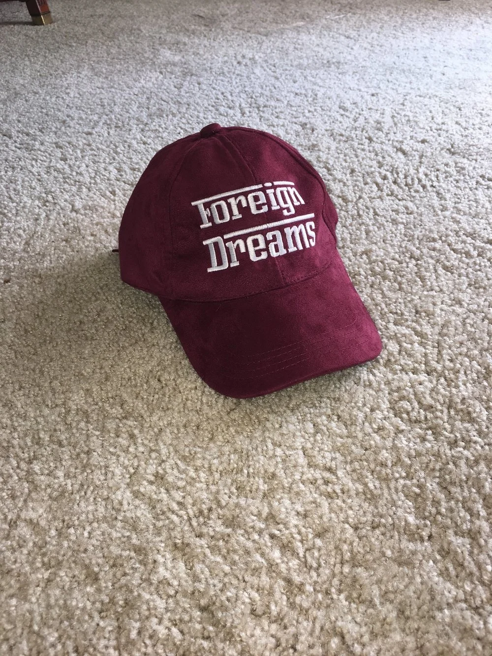 burgundy dad hat