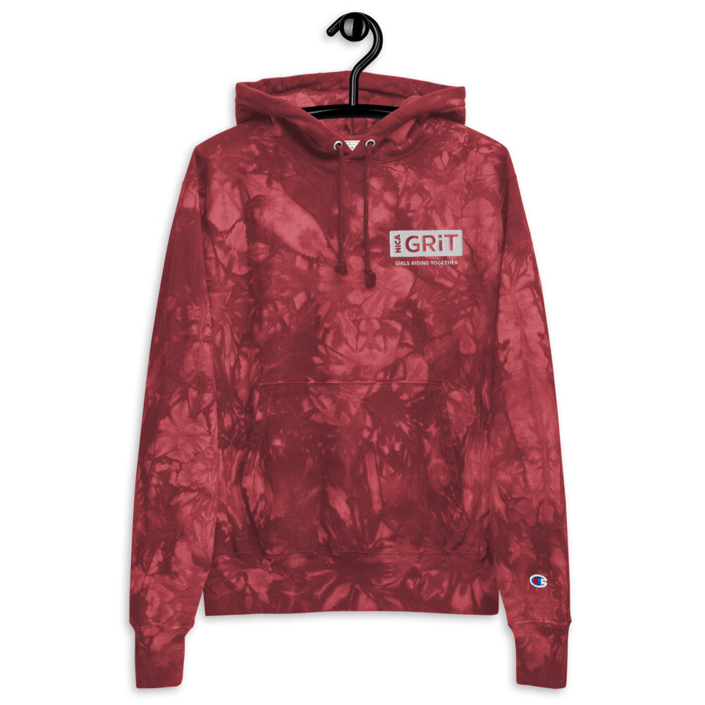 Unisex GRiT Champion tie-dye hoodie - Red NICA
