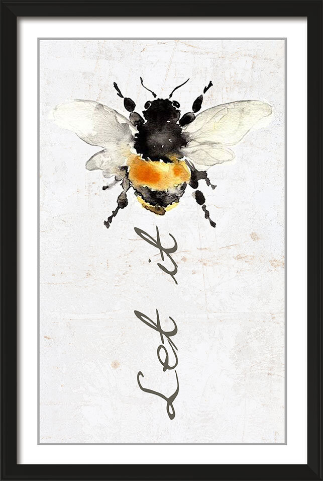 Bee Wall Art Honey Bee Print Insect Art Bee Decor Watercolor Bee Painting 