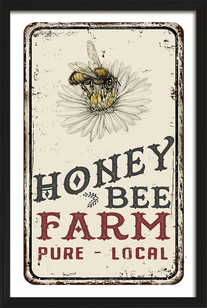 Honey Bee Farm Local Fresh Honey Beehive Honeycomb Farmhouse  printable digital download jpg png
