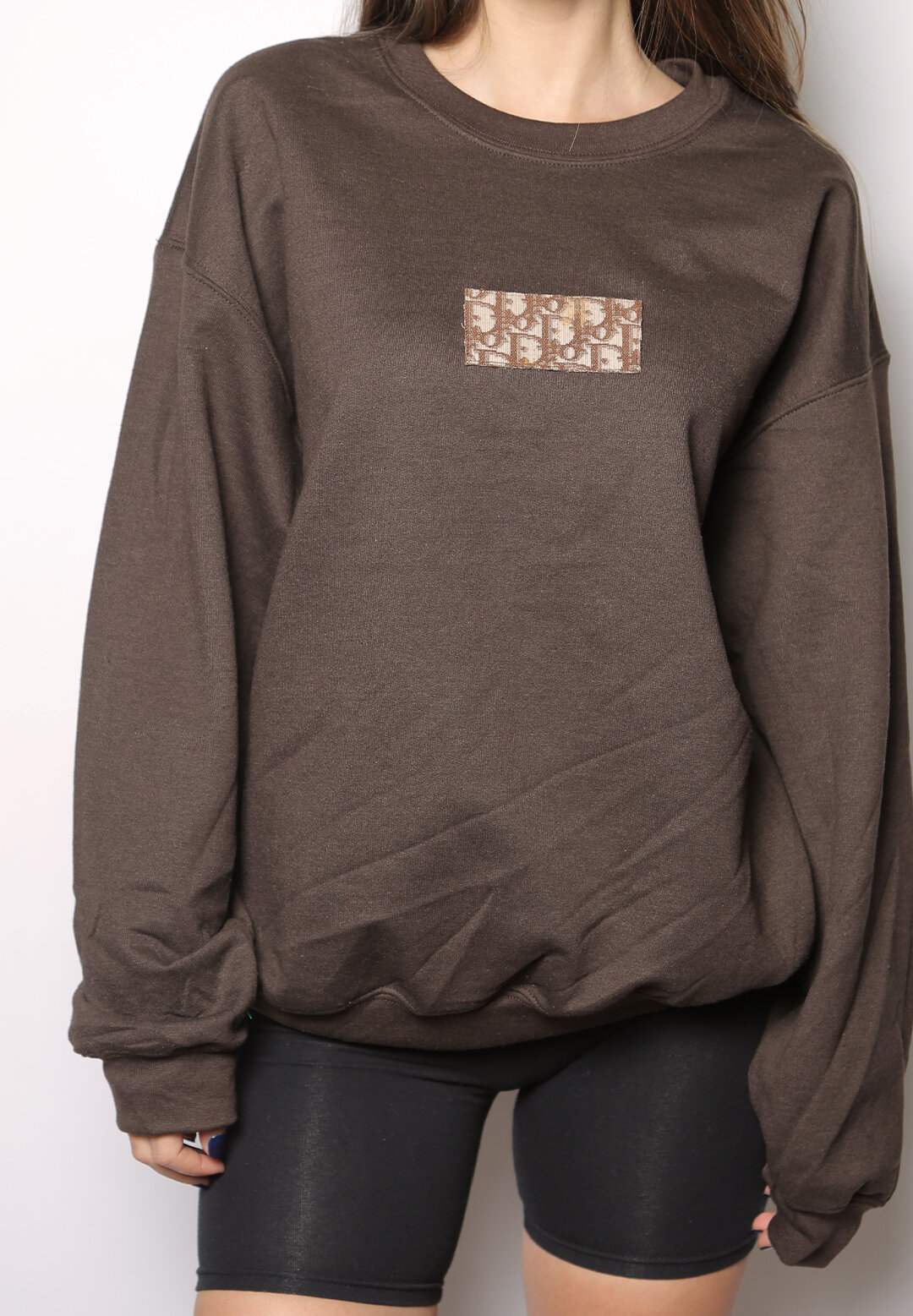 brown sweatshirt