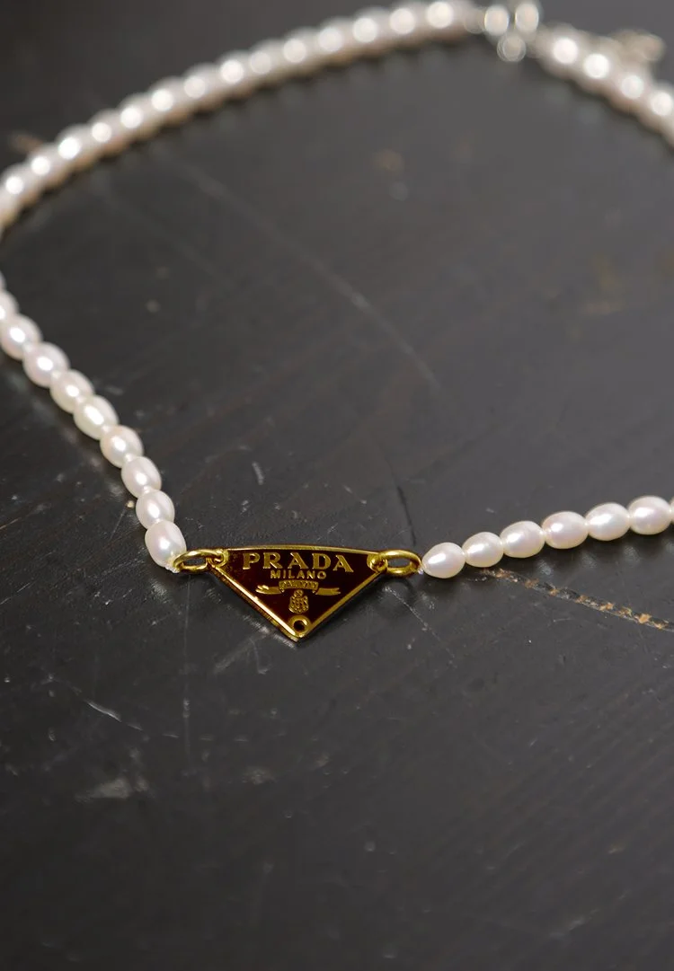 Prada charm necklace outlet