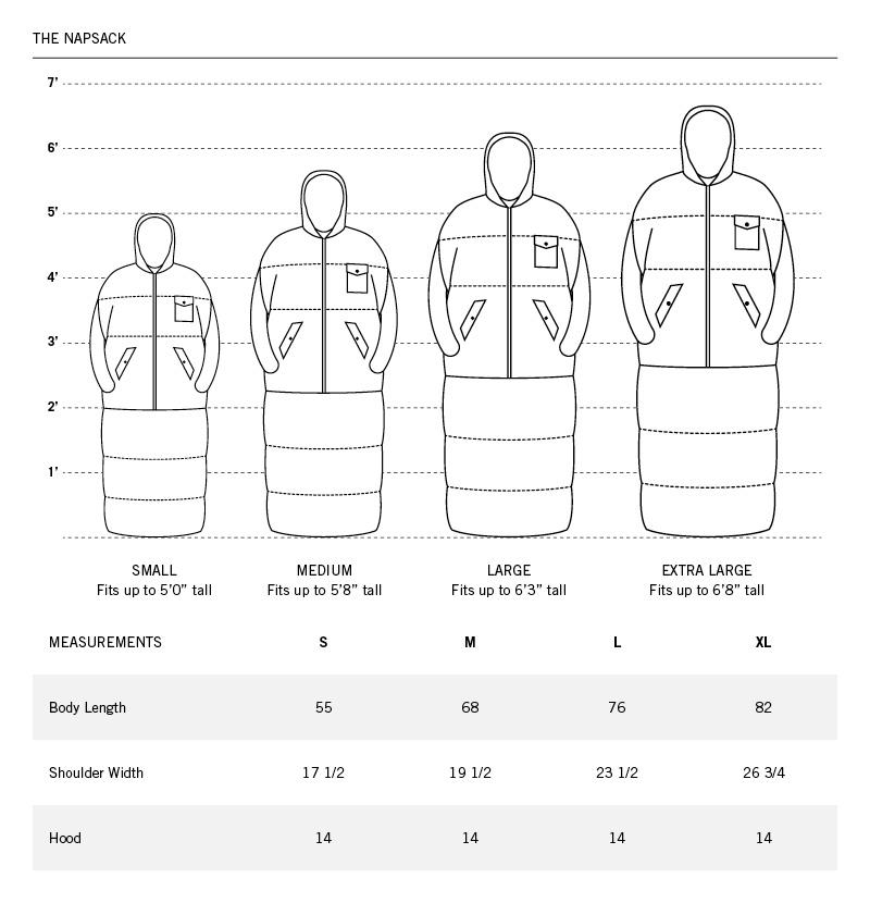 Poler Napsack Size Chart