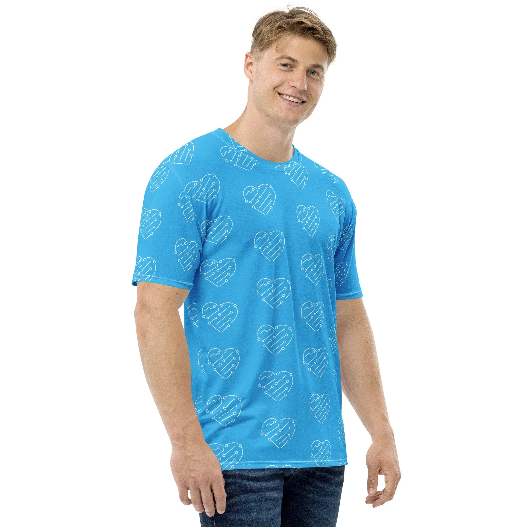 Circuit Heart Pattern T-shirt — Compassionate Coding