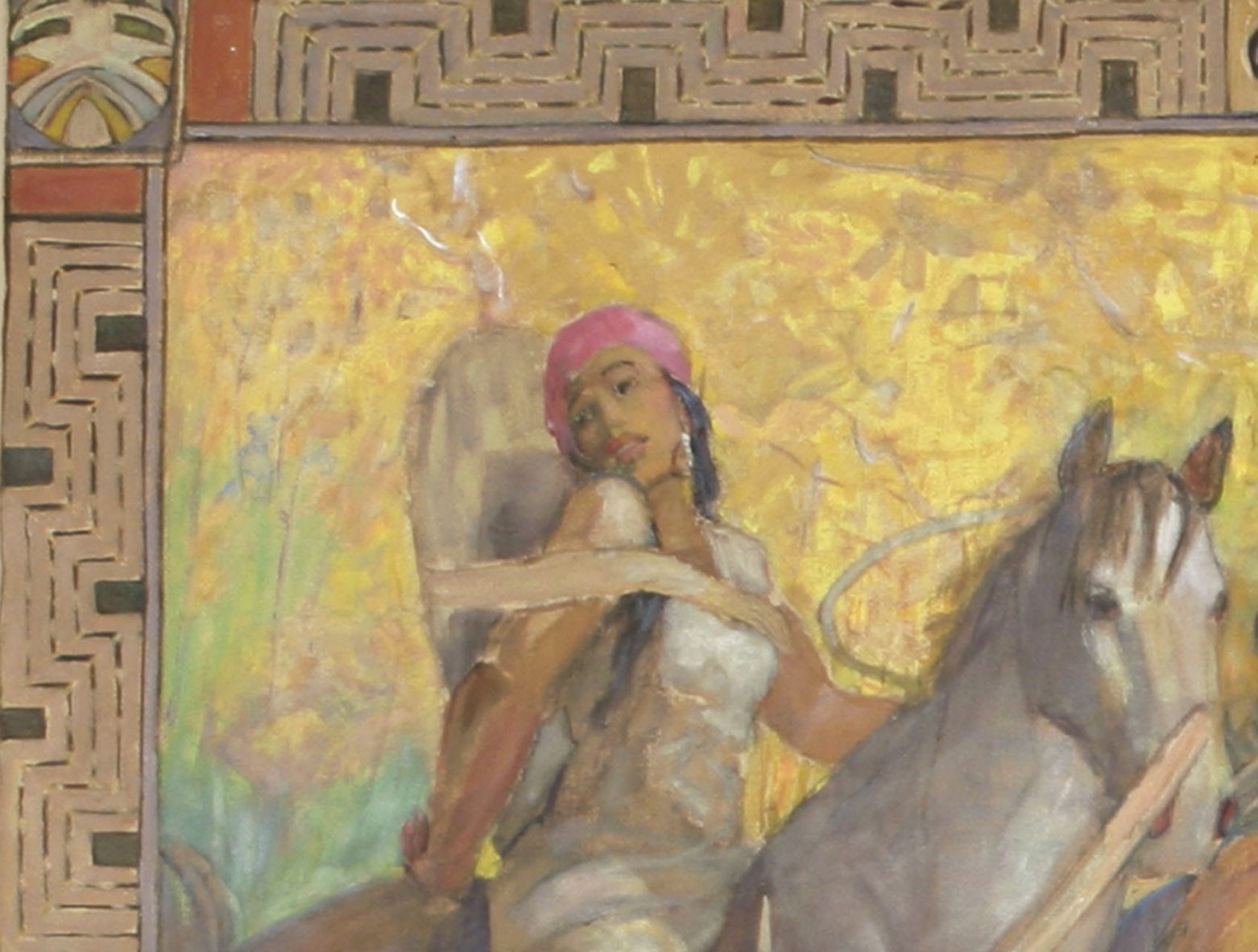 Indian Woman In Red Scarf Minerva Teichert Art Latter Day