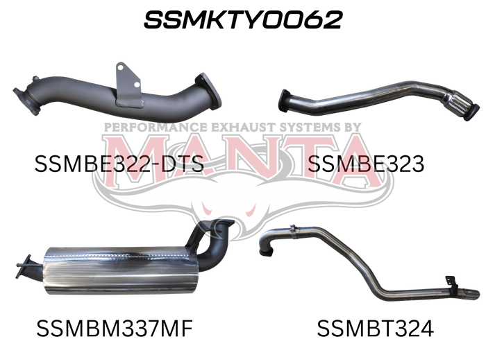 Manta Performance HZJ105 3 Turbo Back Exhaust System
